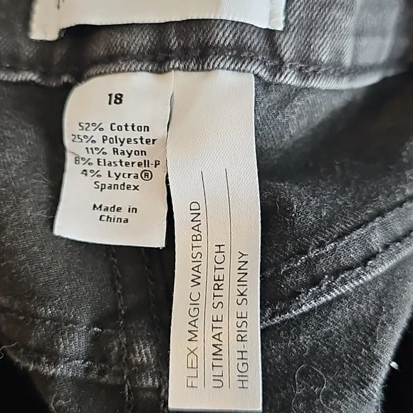 Lane Bryant highrise skinny gray Jeans sz 18 WJ164 - Picture 8 of 8